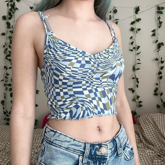 Pacsun BNWT Trippy Swirl Crop Top - Picture 3 of 5